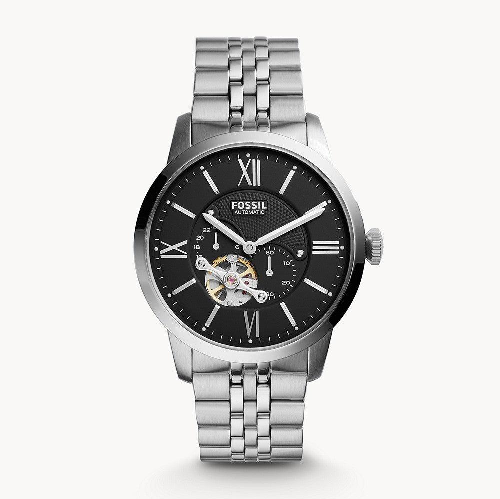  Shop Authentic Fossil Townsman Black Dial Silver Steel Strap Watch for Men - ME3107 - Luxxuri