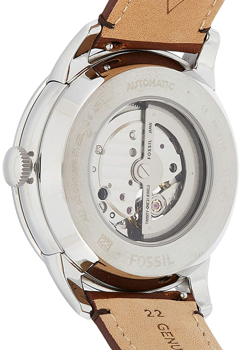  Shop Authentic Fossil Townsman Automatic Blue Dial Brown Leather Strap Watch for Men - ME3110 - Luxxuri