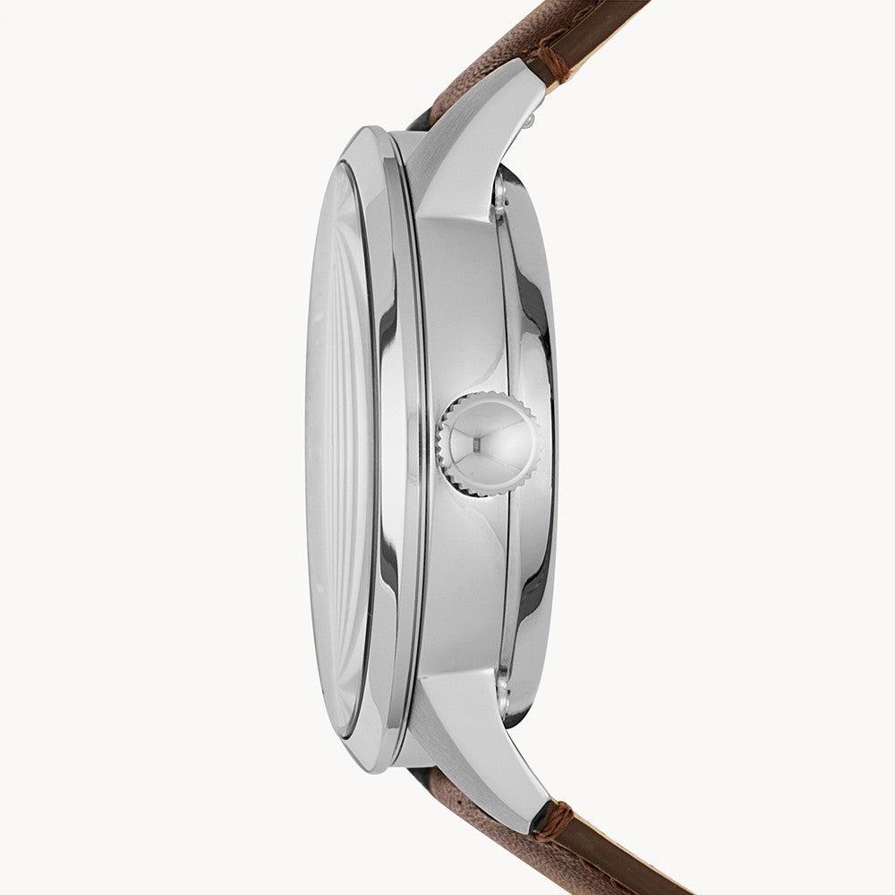  Shop Authentic Fossil Townsman Automatic Blue Dial Brown Leather Strap Watch for Men - ME3110 - Luxxuri