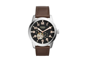  Shop Authentic Fossil Pilot 54 Automatic Black Dial Brown Leather Strap Watch for Men - ME3118 - Luxxuri