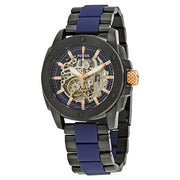  Shop Authentic Fossil Modern Machine Automatic Skeleton Blue Dial Two Tone Steel Strap Watch for Men - ME3133 - Luxxuri