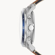  Shop Authentic Fossil Grant Sport Automatic Skeleton Blue Dial Brown Leather Strap Watch for Men - ME3140 - Luxxuri