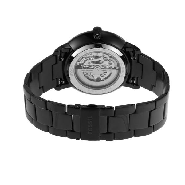  Shop Authentic Fossil Neutra Automatic Skeleton Black Dial Black Steel Strap Watch for Men - ME3183 - Luxxuri