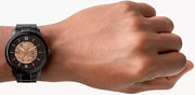  Shop Authentic Fossil Neutra Automatic Skeleton Black Dial Black Steel Strap Watch for Men - ME3183 - Luxxuri