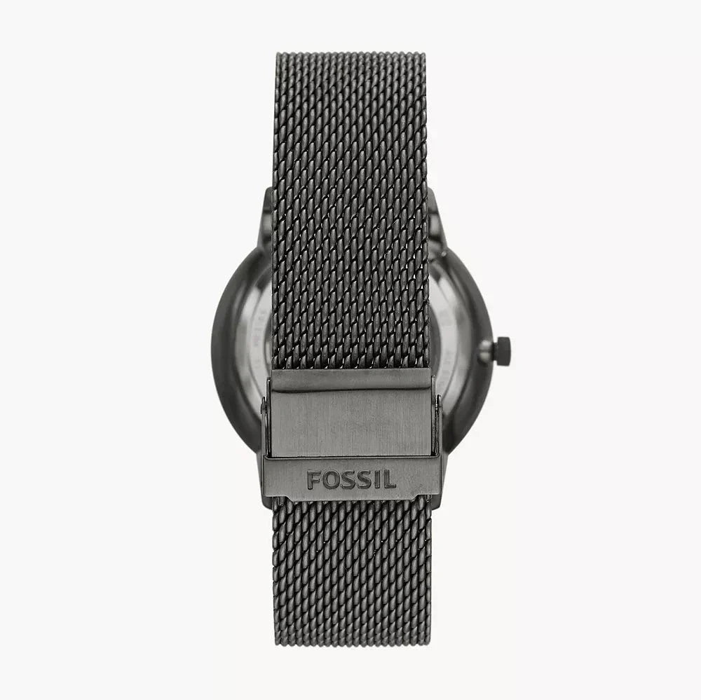  Shop Authentic Fossil Neutra Automatic Skeleton Black Dial Grey Mesh Strap Watch for Men - ME3185 - Luxxuri