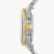  Shop Authentic Fossil FB-01 Automatic Skeleton Blue Dial Two Tone Steel Strap Watch for Men - ME3191 - Luxxuri