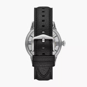  Shop Authentic Fossil Townsman Automatic Skeleton Blue Dial Black Leather Strap Watch for Men - ME3200 - Luxxuri