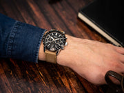  Shop Authentic Hugo Boss Allure Black Dial Brown Leather Strap Watch for Men - 1513964 - Luxxuri