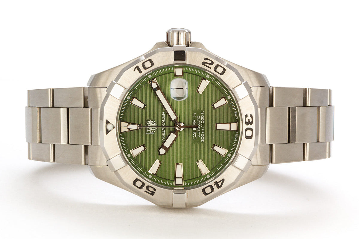  Shop Authentic Tag Heuer Aquaracer Green Dial Watch for Men - WAY2015.BA0927 - Luxxuri