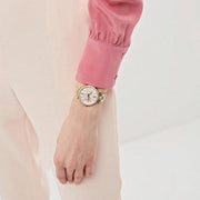  Shop Authentic Michael Kors Sofie Crystals Mother of Pearl Pink Dial Two Tone Steel Strap Watch For Women - MK4344 - Luxxuri