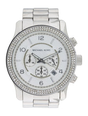  Shop Authentic Michael Kors Runway Chronograph Quartz Silver Dial Silver Steel Strap Watch For Women - MK5574 - Luxxuri