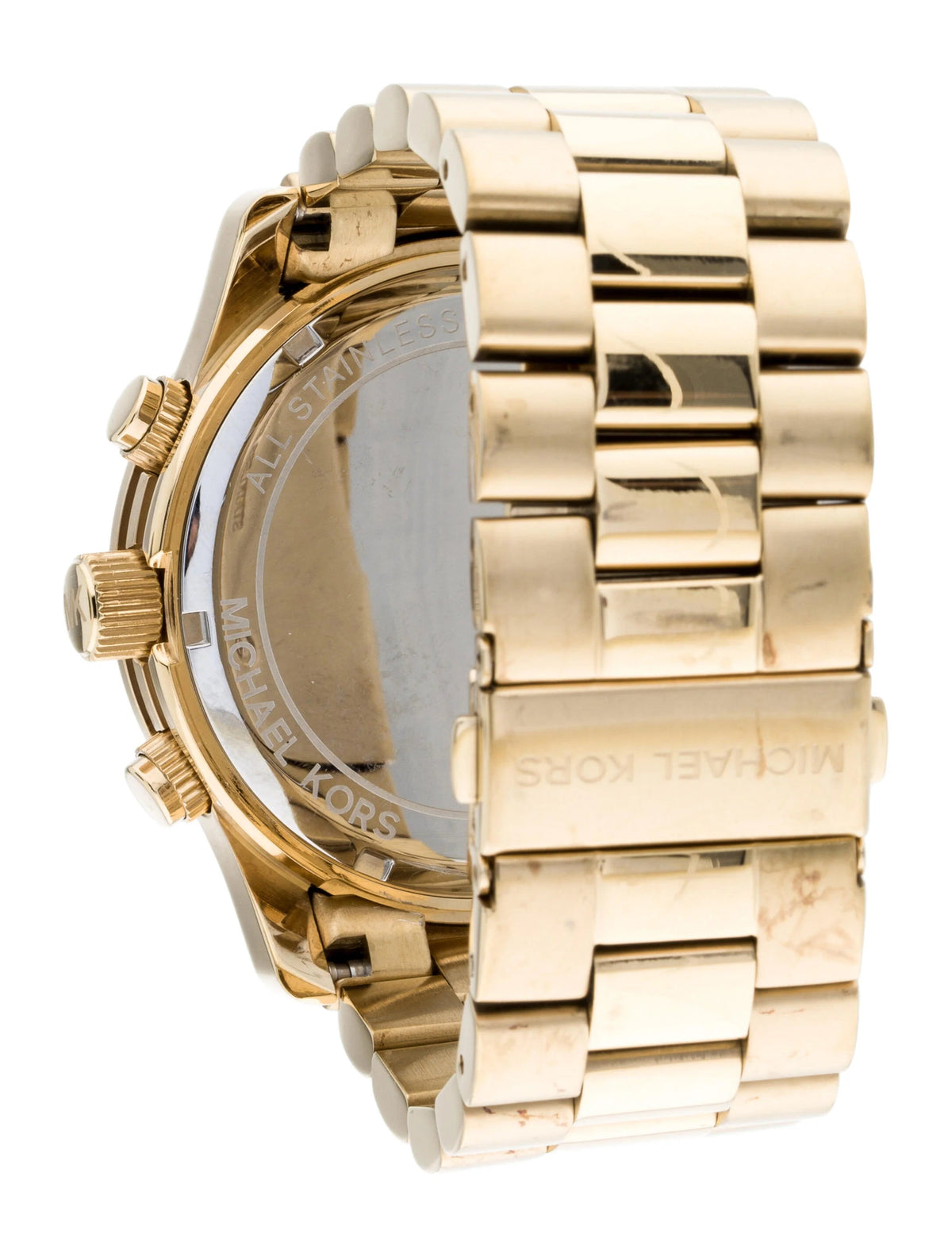  Shop Authentic Michael Kors Runway Quartz Orange Dial Gold Steel Strap Watch For Women - MK5930 - Luxxuri