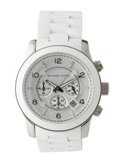  Shop Authentic Michael Kors Oversize White Dial White Steel Strap Watch for Men - MK8108 - Luxxuri