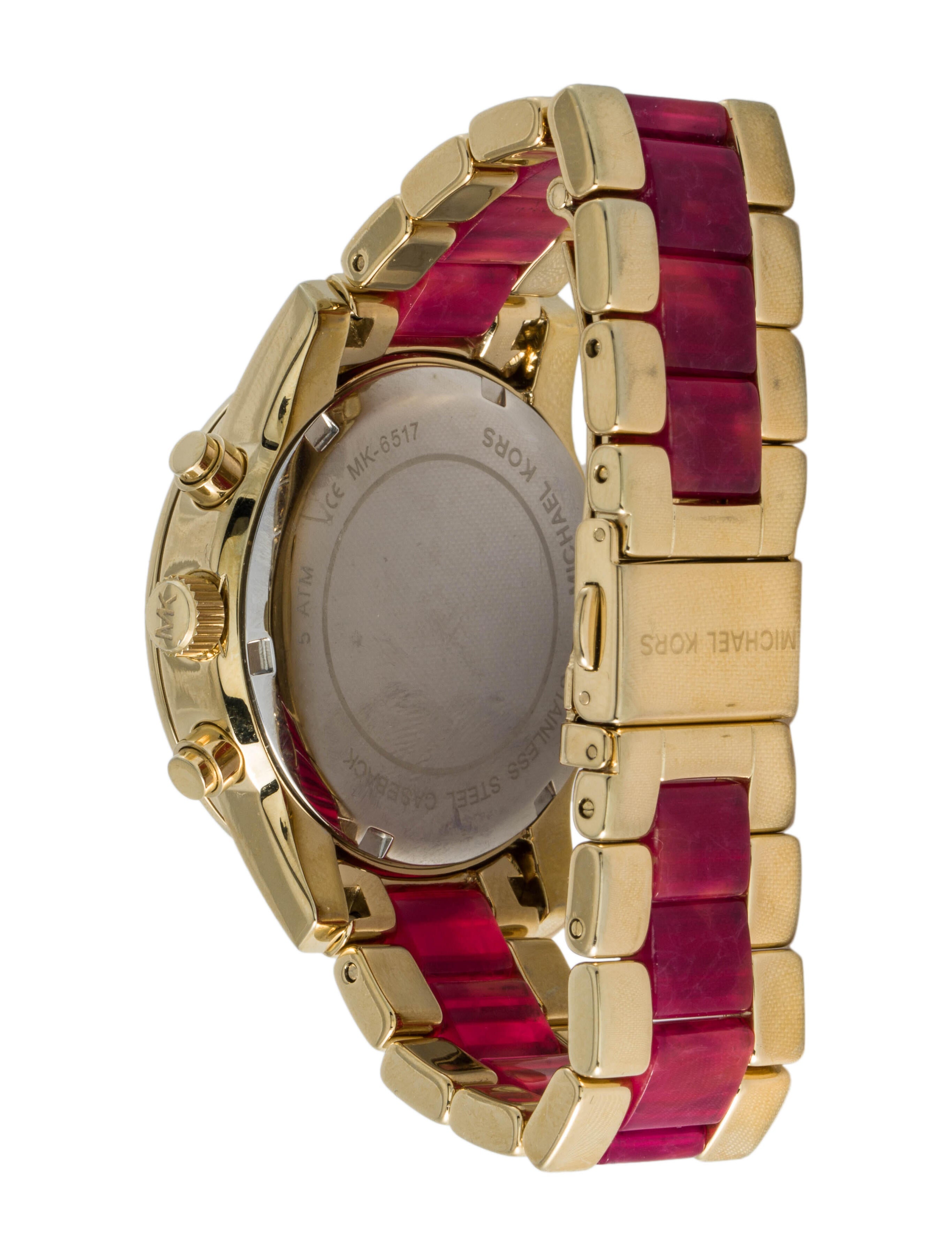  Shop Authentic Michael Kors Ritz Chronograph Gold Dial Two Tone Steel Strap Watch For Women - MK6517 - Luxxuri