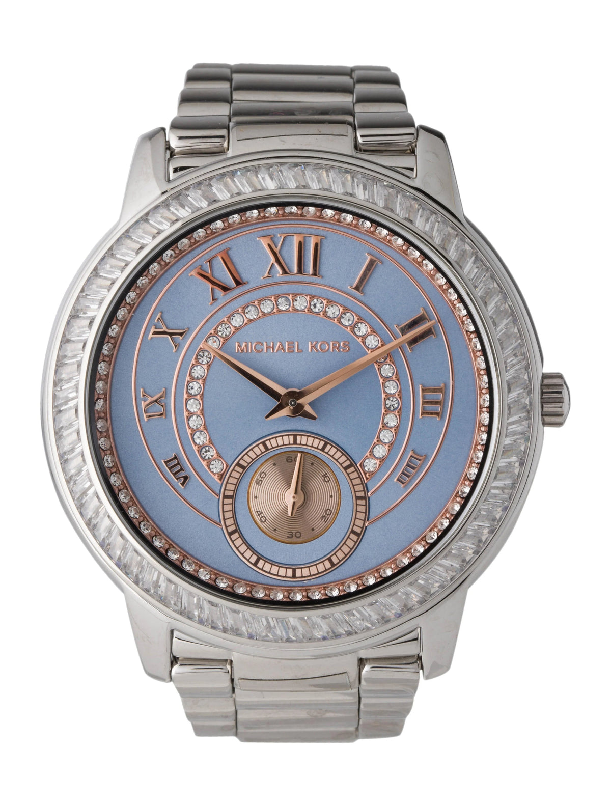  Shop Authentic Michael Kors Madelyn Quartz Blue Dial Silver Steel Strap Watch For Women - MK6286 - Luxxuri