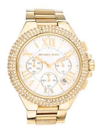  Shop Authentic Michael Kors Camille Silver Diamonds Dial Gold Steel Strap Watch for Women - MK5756 - Luxxuri