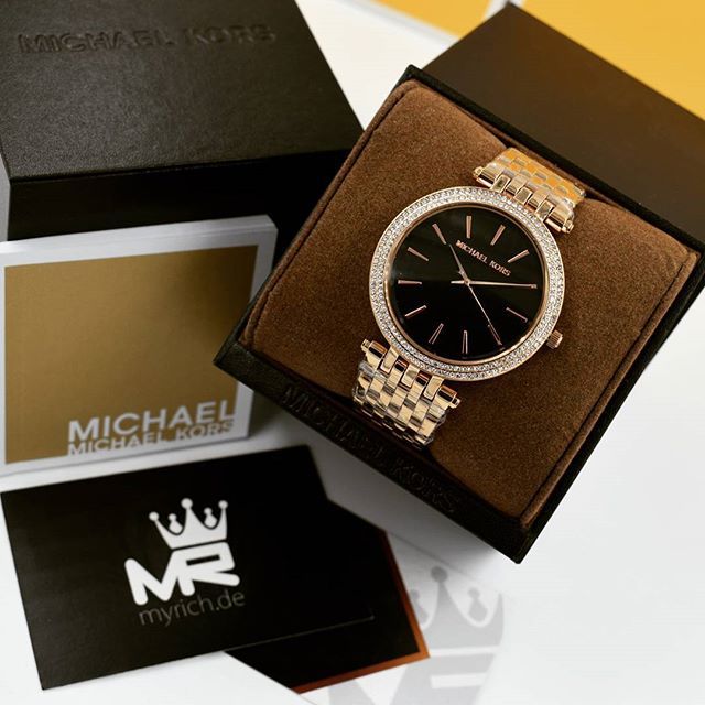  Shop Authentic Michael Kors Darci Black Dial Rose Gold Steel Strap Watch for Women - MK3402 - Luxxuri