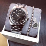  Shop Authentic Michael Kors Channing Midnight Blue Dial Silver Steel Strap Watch for Women - MK6113 - Luxxuri