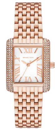  Shop Authentic Michael Kors Emery Three-Hand White Dial Rose Gold Steel Strap Watch for Women - MK4743 - Luxxuri
