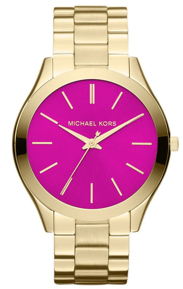  Shop Authentic Michael Kors Slim Runway Pink Dial Rose Gold Steel Strap Watch for Women - MK3264 - Luxxuri