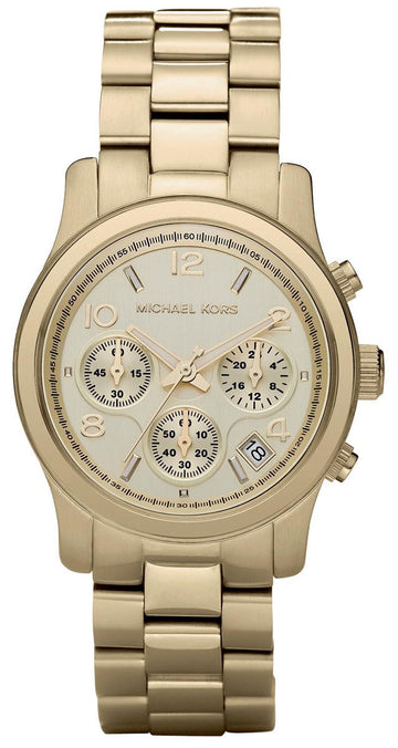  Shop Authentic Michael Kors Runway Gold Dial Gold Stainless Steel Strap Watch for Women - MK5055 - Luxxuri