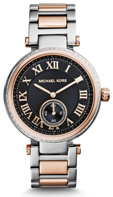 Shop Authentic Michael Kors Skylar Black Dial Two Tone Steel Strap Watch for Women - MK5957 - Luxxuri