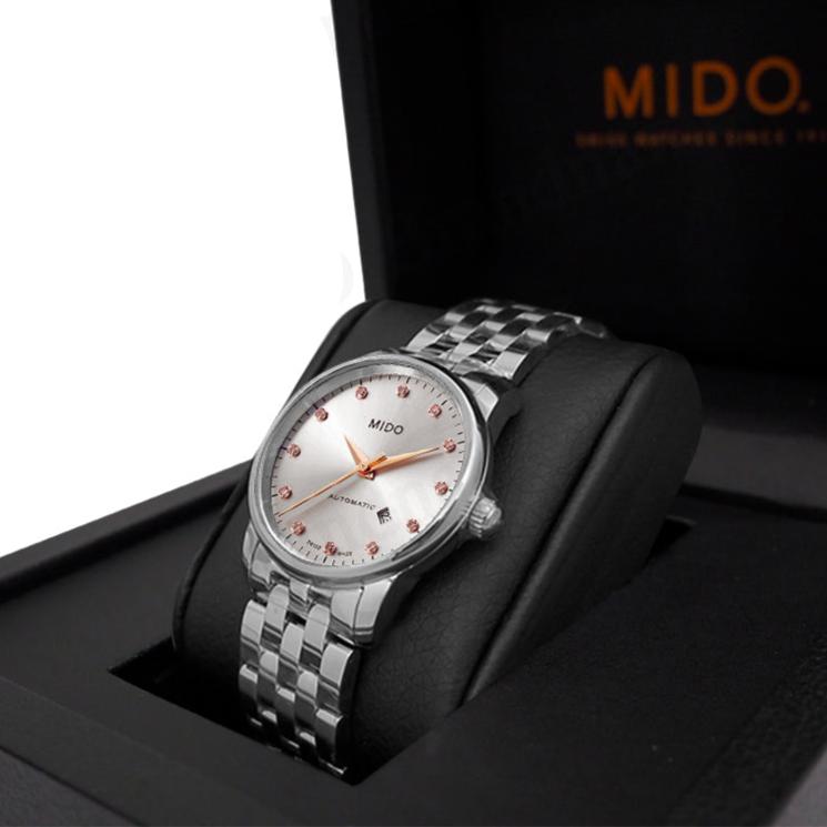  Shop Authentic Mido Baroncelli III Automatic Silver Dial Silver Steel Strap Watch For Women - M7600.4.21.1 - Luxxuri