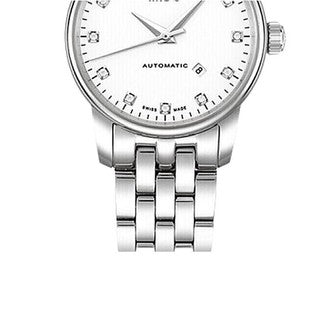  Shop Authentic Mido Baroncelli III Automatic Diamonds White Dial Silver Steel Strap Watch For Women - M7600.4.66.1 - Luxxuri