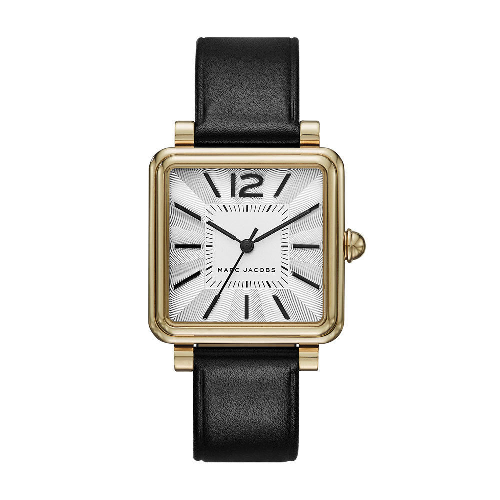  Shop Authentic Marc Jacobs Vic Silver Dial Black Leather Strap Watch for Women - MJ1437 - Luxxuri
