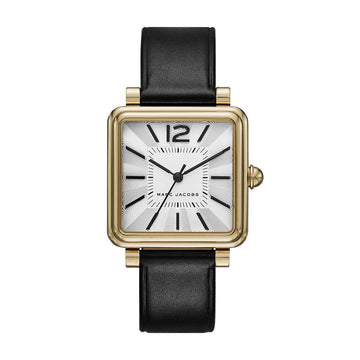  Shop Authentic Marc Jacobs Vic Silver Dial Black Leather Strap Watch for Women - MJ1437 - Luxxuri