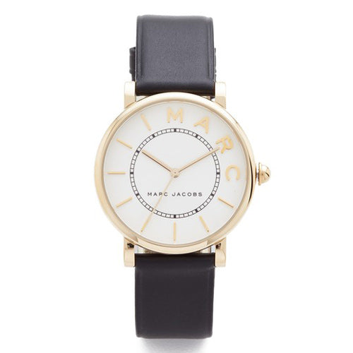  Shop Authentic Marc Jacobs Roxy White Dial Black Leather Strap Watch for Women - MJ1532 - Luxxuri