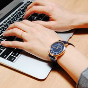  Shop Authentic Marc Jacobs Roxy Navy Blue Dial Blue Leather Strap Watch for Women - MJ1534 - Luxxuri