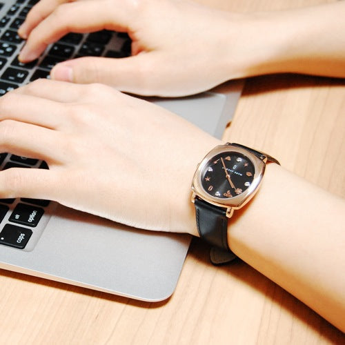  Shop Authentic Marc Jacobs Mandy Black Dial Black Leather Strap Watch for Women - MJ1565 - Luxxuri