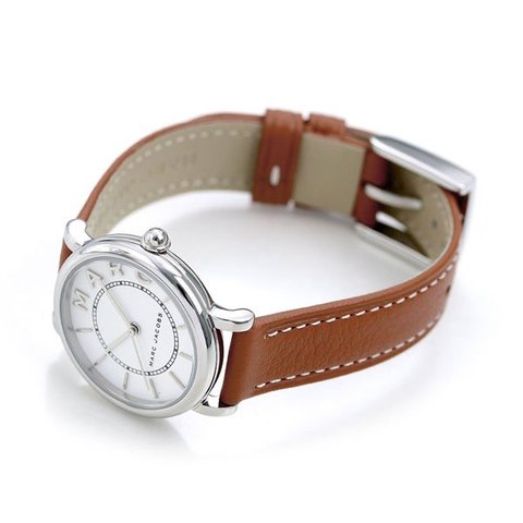  Shop Authentic Marc Jacobs Roxy Silver Dial Brown Leather Strap Watch for Women - MJ1572 - Luxxuri