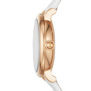  Shop Authentic Marc Jacobs Roxy Silver Dial White Leather Strap Watch for Women - MJ1634 - Luxxuri