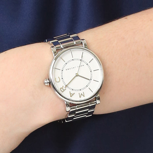  Shop Authentic Marc Jacobs Roxy White Dial Silver Steel Strap Watch for Women - MJ3521 - Luxxuri
