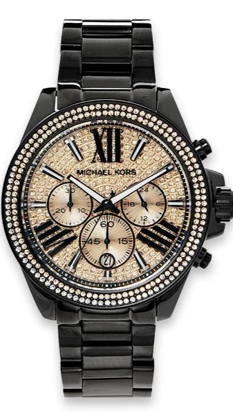  Shop Authentic Michael Kors Wren Chronograph Gold Diamonds Dial Black Steel Strap Watch for Women - MK5879 - Luxxuri