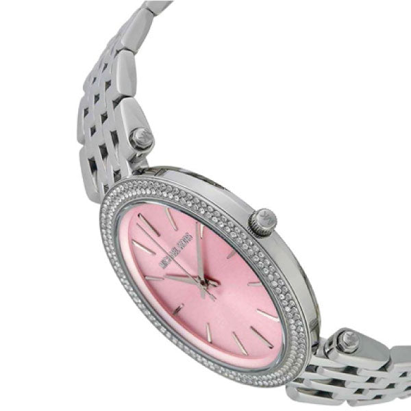  Shop Authentic Michael Kors Darci Crystal Pink Dial Silver Stainless Steel Strap Watch for Women - MK3352 - Luxxuri