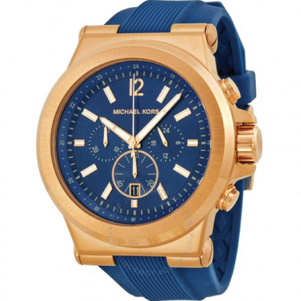  Shop Authentic Michael Kors Dylan Blue Dial Blue Rubber Strap Watch for Men - MK8295 - Luxxuri