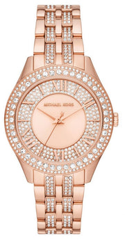  Shop Authentic Michael Kors Harlowe Rose Gold Dial Rose Gold Steel Strap Watch For Women - MK4710 - Luxxuri