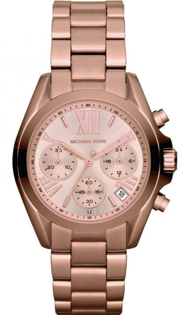  Shop Authentic Michael Kors Bradshaw Chronograph Rose Gold Dial Rose Gold Steel Strap Watch for Women - MK5799 - Luxxuri