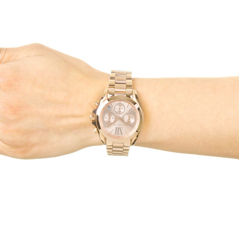  Shop Authentic Michael Kors Bradshaw Chronograph Rose Gold Dial Rose Gold Steel Strap Watch for Women - MK5799 - Luxxuri