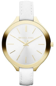  Shop Authentic Michael Kors Slim Runway White Dial White Leather Strap Watch For Women - MK2273 - Luxxuri