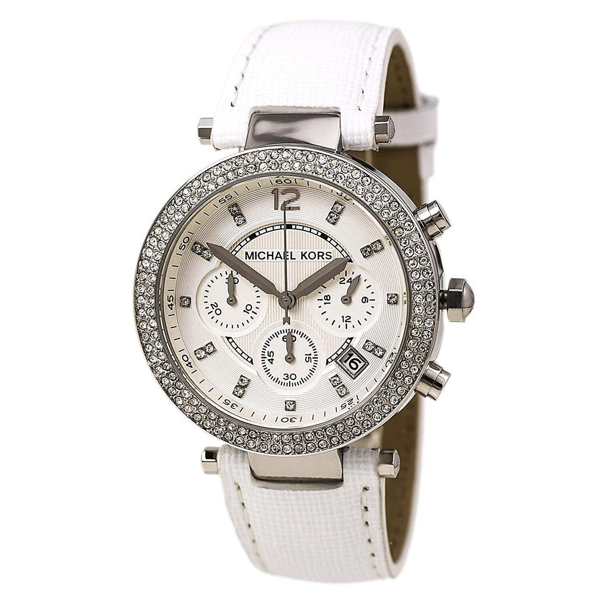  Shop Authentic Michael Kors Parker White Dial White Leather Strap Watch for Women - MK2277 - Luxxuri