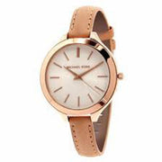  Shop Authentic Michael Kors Runway Slim Quartz White Dial Beige Leather Strap Watch For Women - MK2284 - Luxxuri