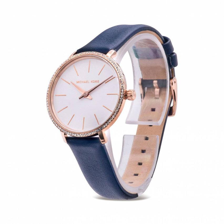  Shop Authentic Michael Kors Pyper Analog White Dial Black Leather Strap Watch For Women - MK2804 - Luxxuri