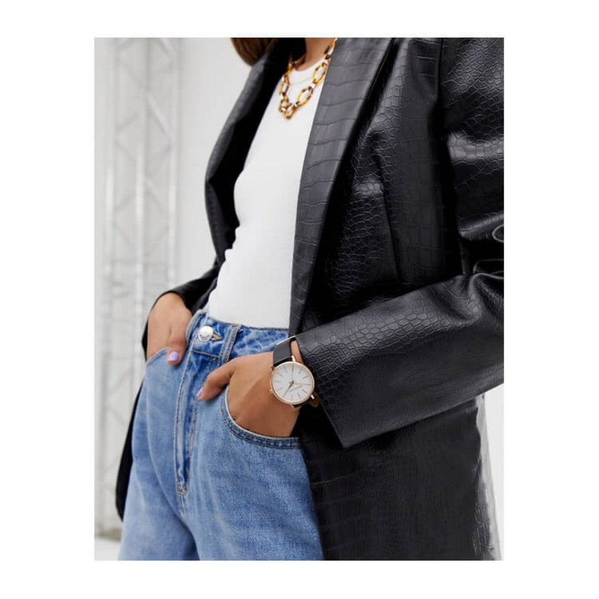  Shop Authentic Michael Kors Pyper Quartz White Dial Black Leather Strap Watch For Women - MK2834 - Luxxuri