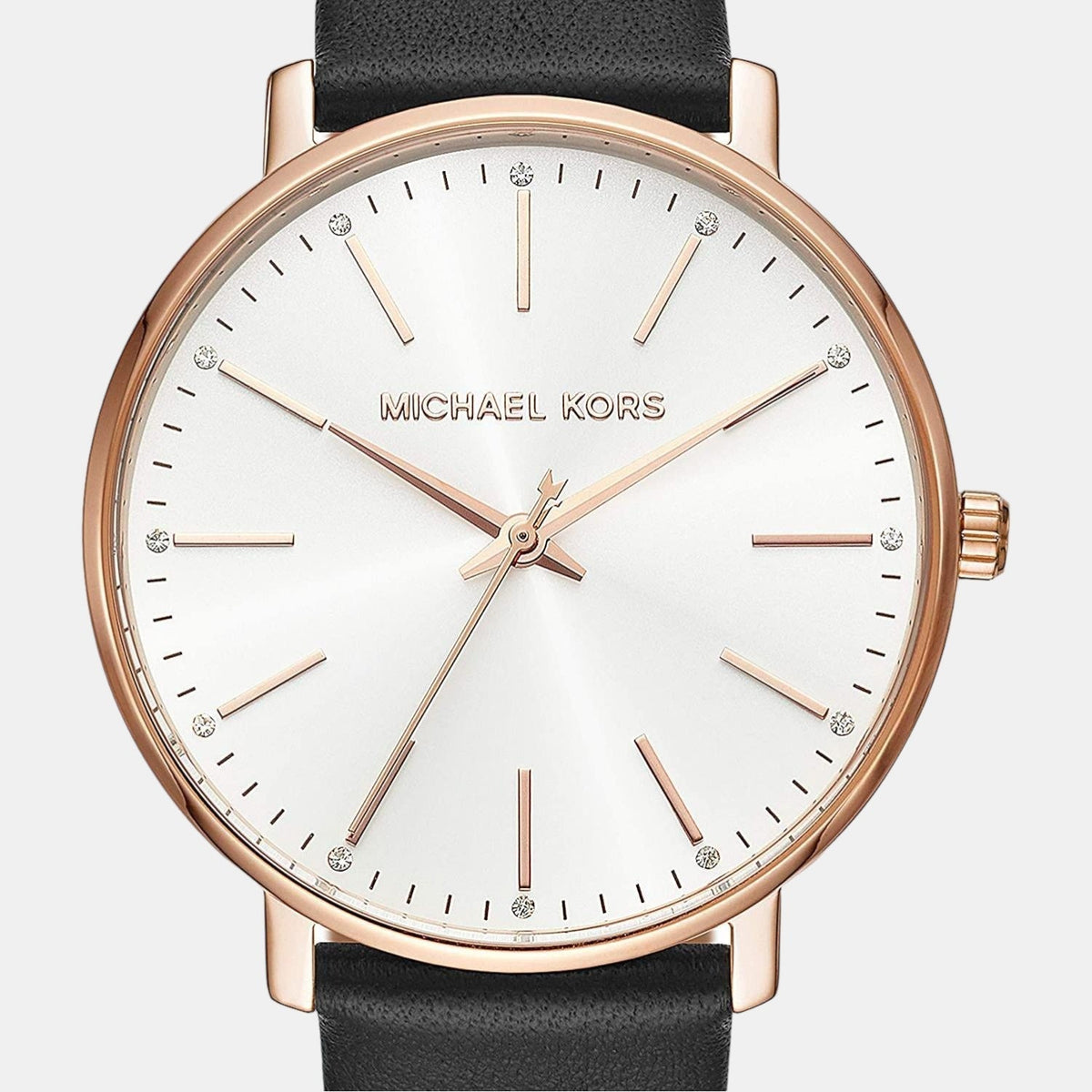  Shop Authentic Michael Kors Pyper Quartz White Dial Black Leather Strap Watch For Women - MK2834 - Luxxuri