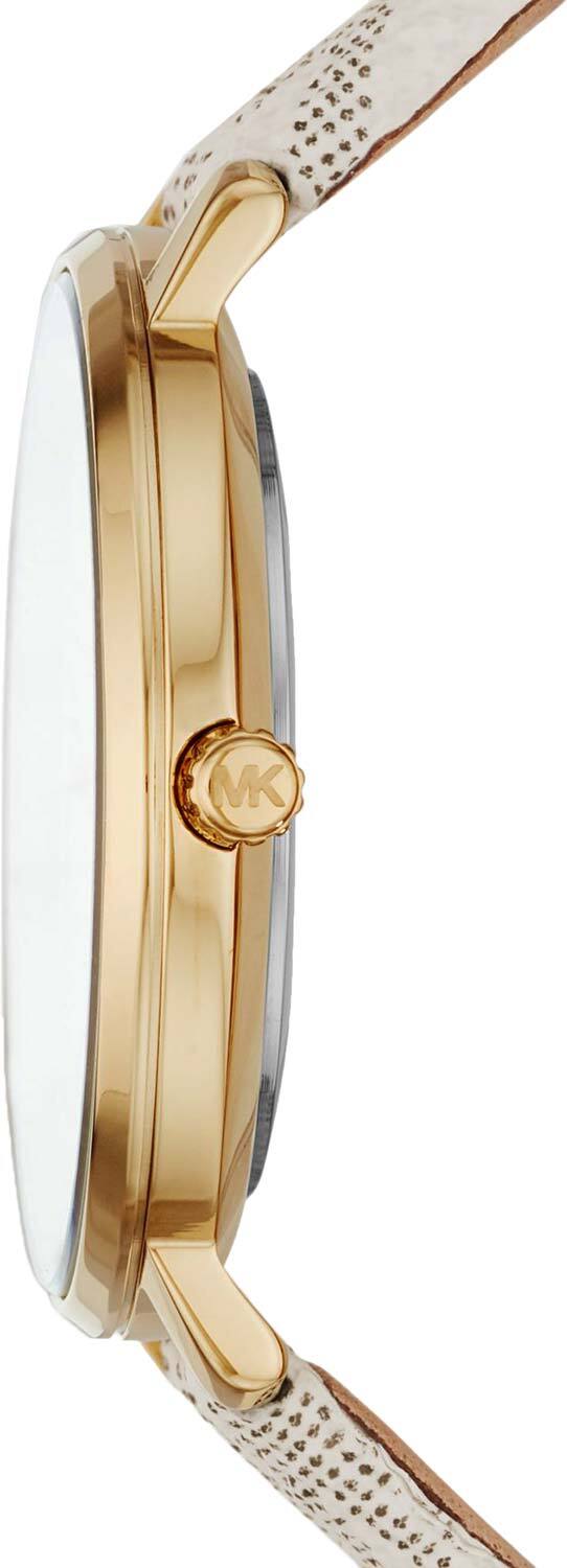  Shop Authentic Michael Kors Pyper Quartz Silver Dial White Leather Strap Watch For Women - MK2858 - Luxxuri