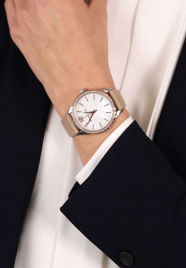  Shop Authentic Michael Kors Layton Mother of Pearl White Dial Brown Leather Strap Watch For Women - MK2910 - Luxxuri